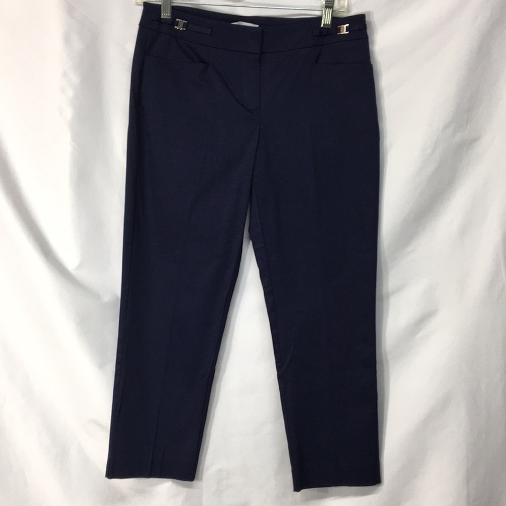 New York & Company Women’s Navy Stretch Dress Capris Size 2 Like-NEW